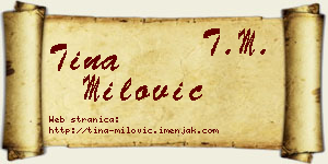 Tina Milović vizit kartica